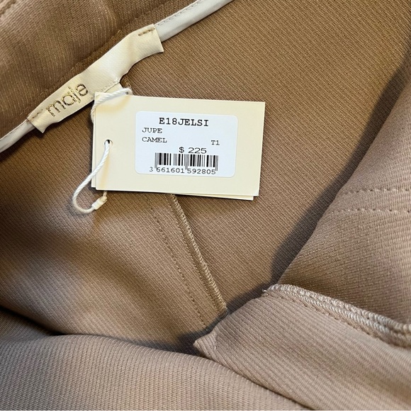 Maje Jupe Tan Camel Belted Mini Skirt